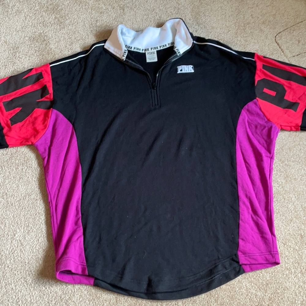 Pink Victoria’s Secret quarter zip Large